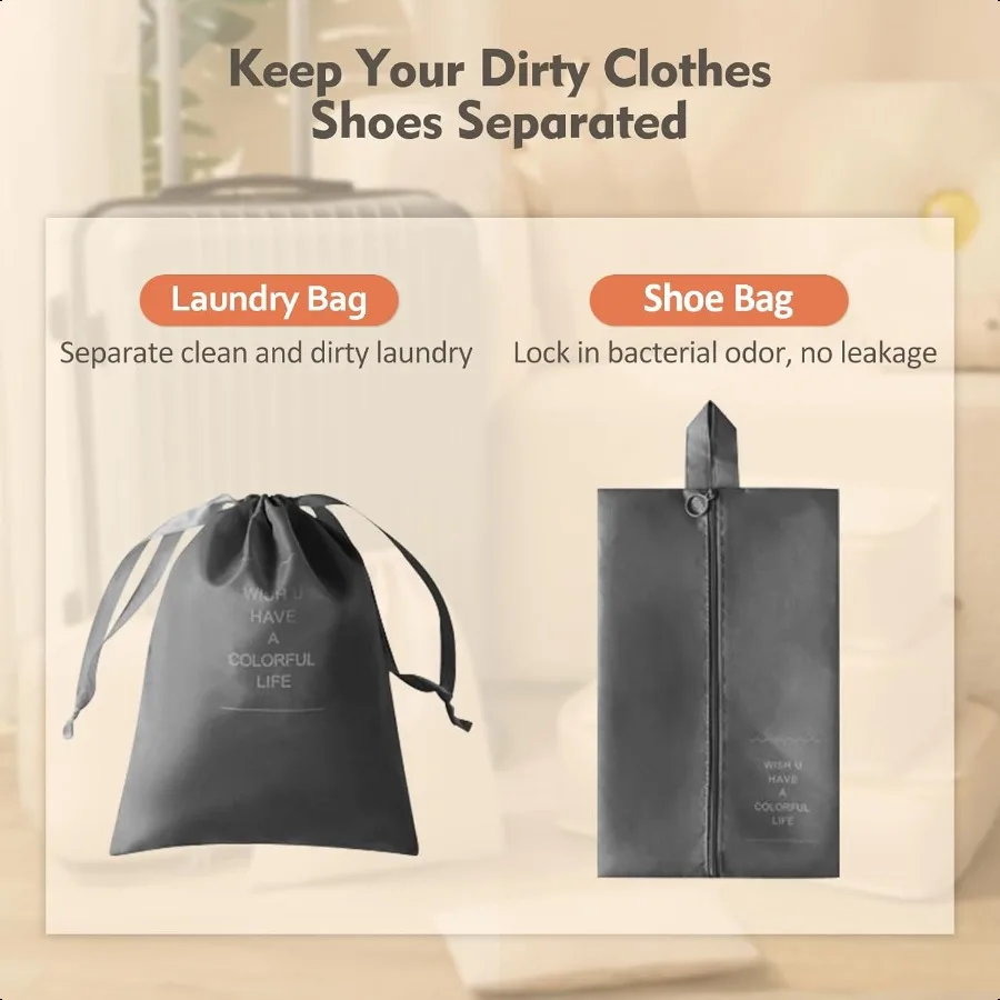 8 Set Packing Cubes for Suitcase Packing Cubes for Carry on Suitcases Lage Organizer for Travel entials Large Mesh Lage Bag for