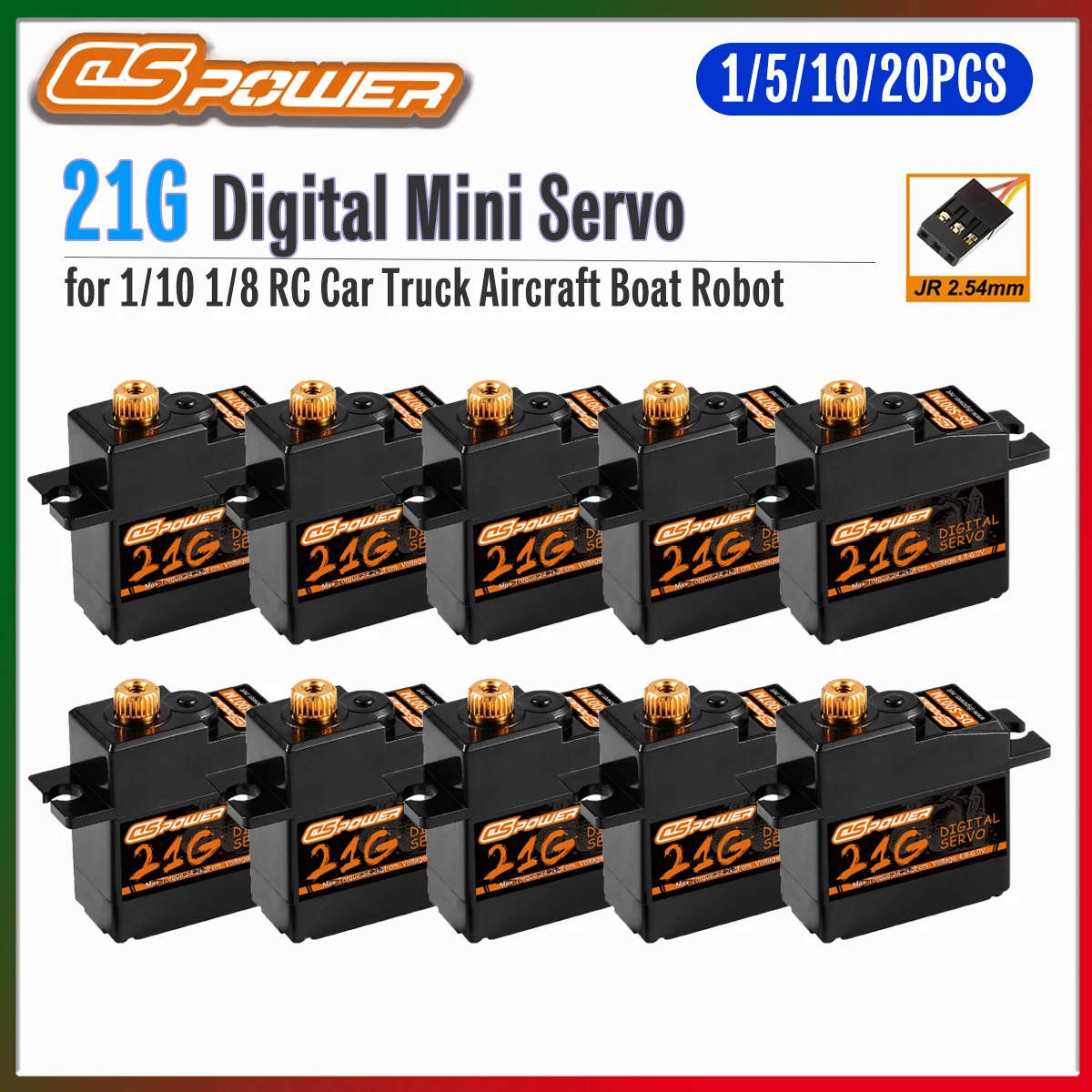 

1/5/10/20 шт. DSPOWER 21G Цифровой водонепроницаемый сервопривод с металлическим редуктором для радиоуправляемых моделей 1/14, 1/16, 1/18: машин, краулеров, лодок, роботов Wltoys MJX Hyper Go