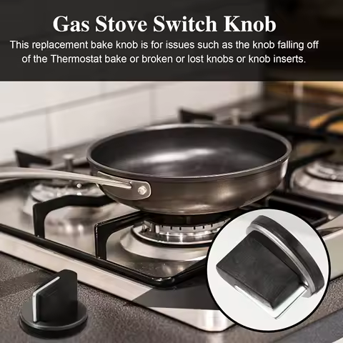 4Pcs Stove Knobs Replacement Gas Cooker Stove Knob Easy Install No Tools Needed for Home Kitchen Or Restaurant Use