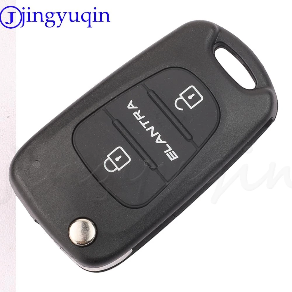 jingyuqin 3 Buttons Remote Car Key Shell Cover Case For Hyundai Elantra 2010 2011 2012 2013 2014 2015 Uncut Blade