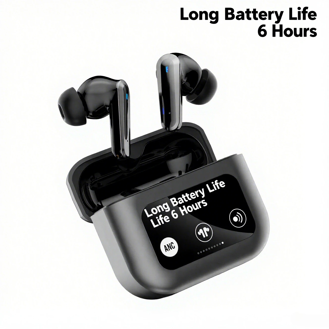 

TWS Q30 Color Screen Bluetooth 5.4 Wireless Headphones ENC+ANC Noise Cancelling 6 Long Endurance Headsets For Phone PC