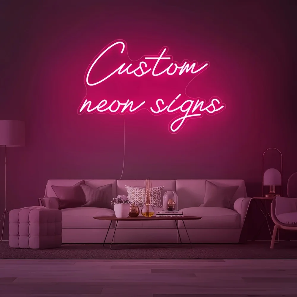 

Custom Neon Sign Personalized Name Neon USB Multi Font Lights Can Be Used For Weddings Family Party Bedroom Decoration LED Light