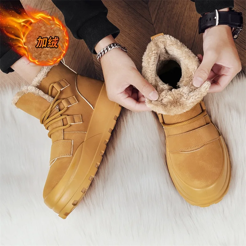 Loafers Buty zimowe dla mężczyzn Sport i rekreacja Ciepłe kostki Dodaj aksamitne buty dla mężczyzn Modne męskie trampki Miękkie i wygodne — zdjęcie 6