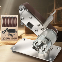 Belt Sander Machine 220V Mini Electric Belt Sander for Woodworking Electric Belt Sander DIY Belt Grinder Sharpener Polish Tool