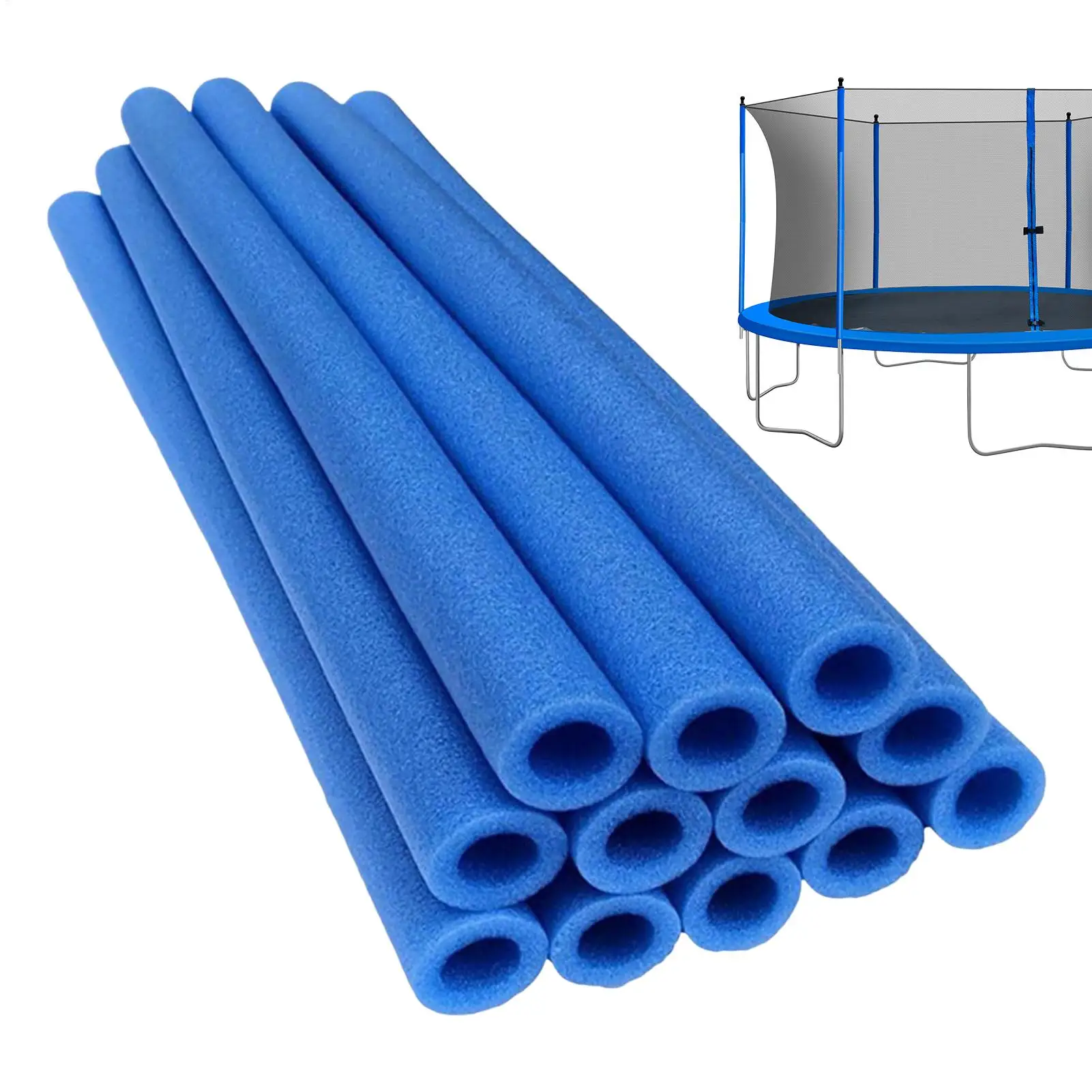 12 Pcs 40cm Round Tube Trampoline Foam Cover Trampoline Poles Replacement Waterproof Tube Padding Replacement Part