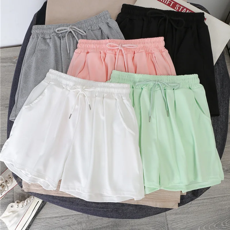

Hot Selling Women's Summer Thin High Waist Loose Plus Size Slimming Wide Leg ShortsaCasual Sweatpants