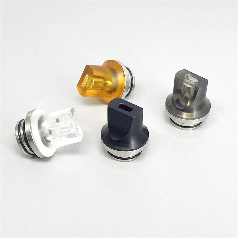 1PC 510/810 Drip Tip de Boca Plana em Aço Inoxidável e Acrílico, Conector de Reposição Destacável