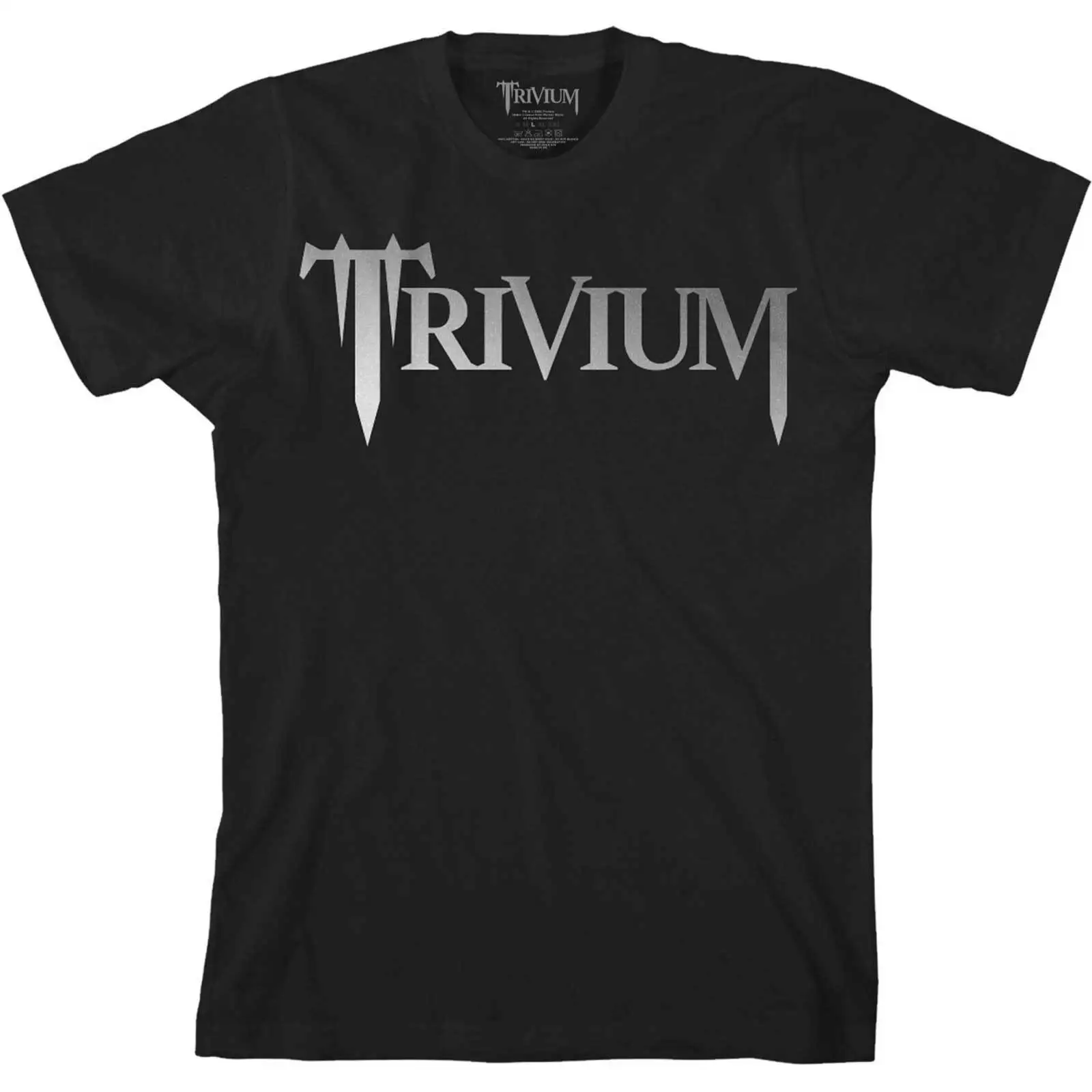 Trivium T Shirt Classic Logo Metalic Print