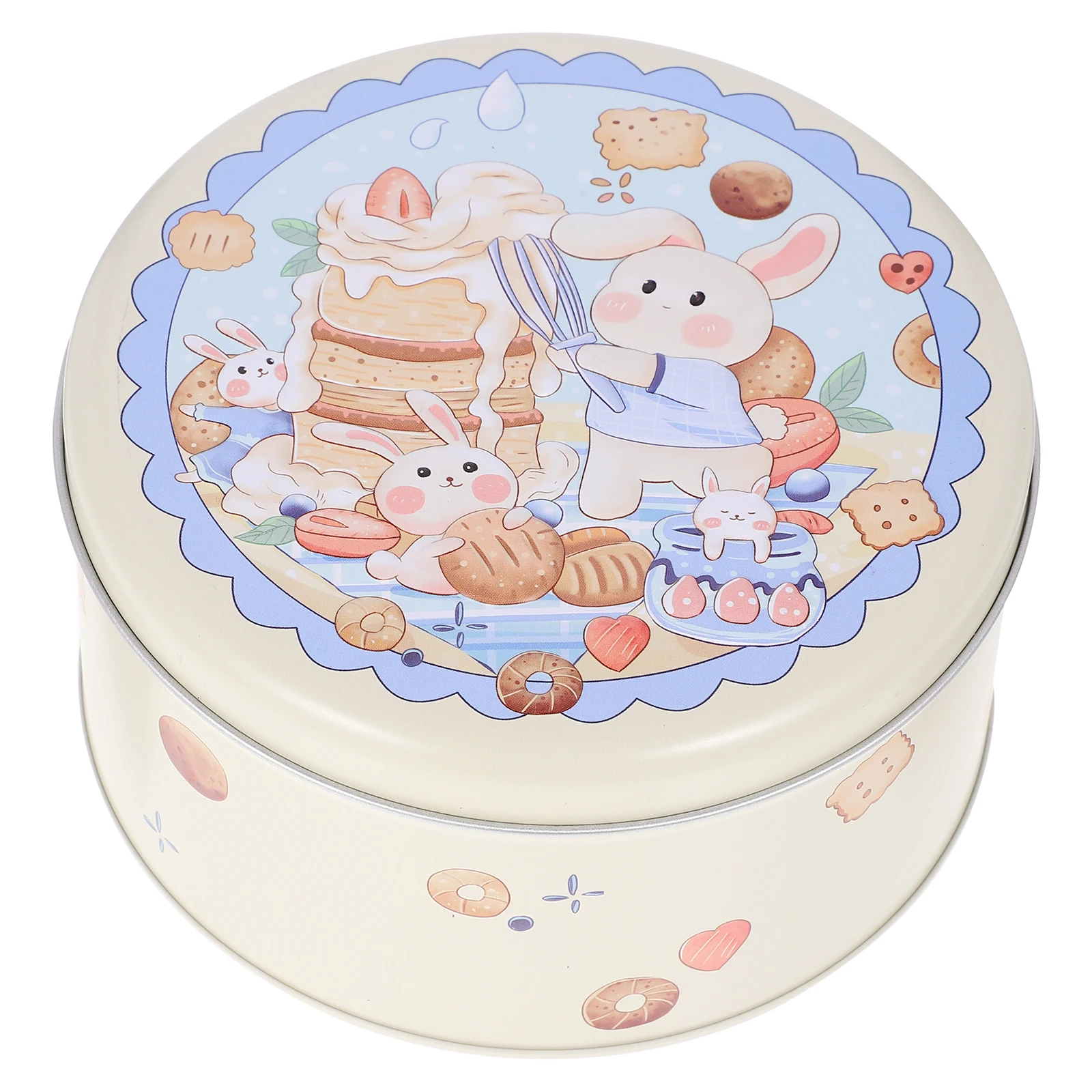 

Christmas Tinplate Gift Box Cake Rabbit Candy Containers Elegant Snowflake Cookies Storage Case Rust Resistant Mold