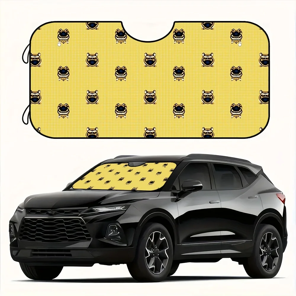 

1pc, Heat Blocking Yellow Honey Bees Auto Car Front Sunshade Windshield Foldable Visor Vehicle Blocker Rays Heat Screen Cover
