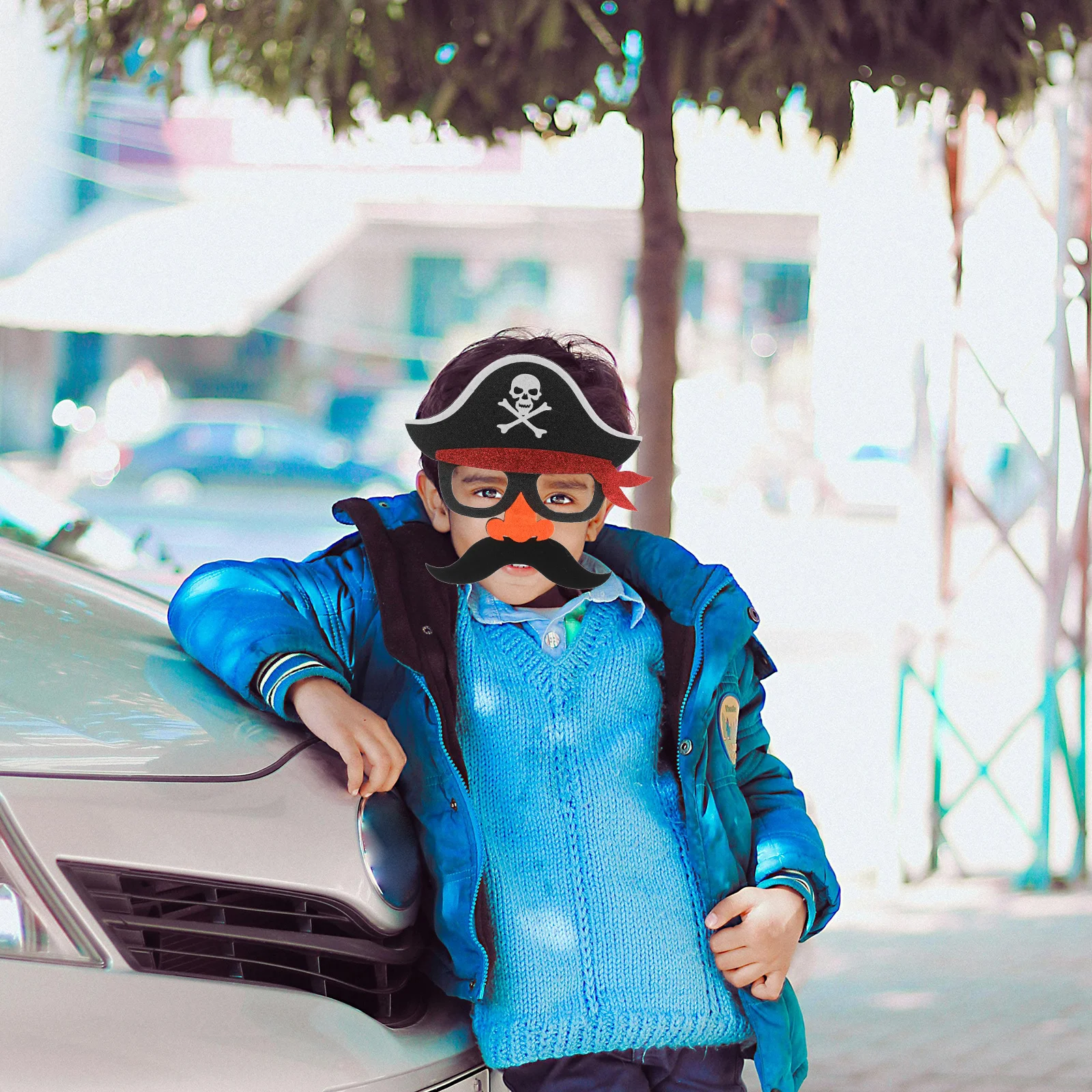 

Pirate Eyeglass Mask Stylish Lightweight Reusable Halloween Costume Carnival Masquerade Party Decor Cosplay Stage Performance