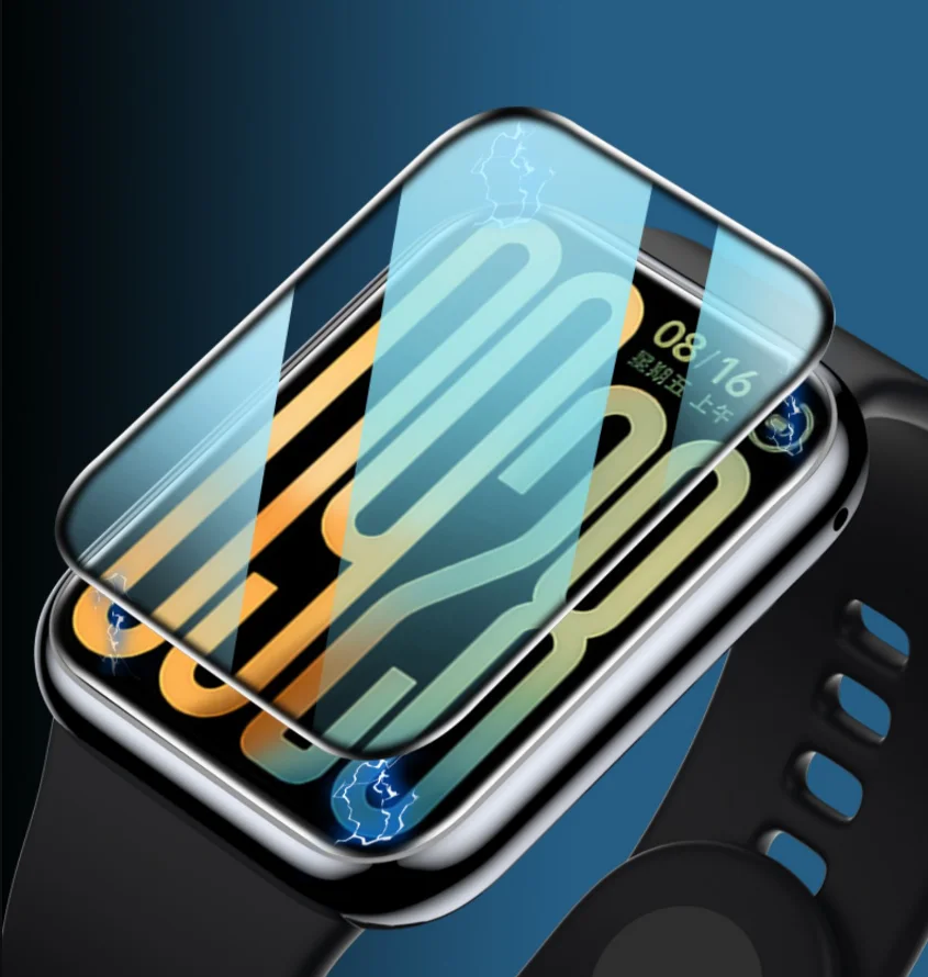 3D Soft Edgeป้องกันฟิล์มสายรัดข้อมือสําหรับXiaomi Mi Band 9 Pro/Active Smartbandป้องกันหน้าจอสมาร์ทMibandอุปกรณ์เสริม