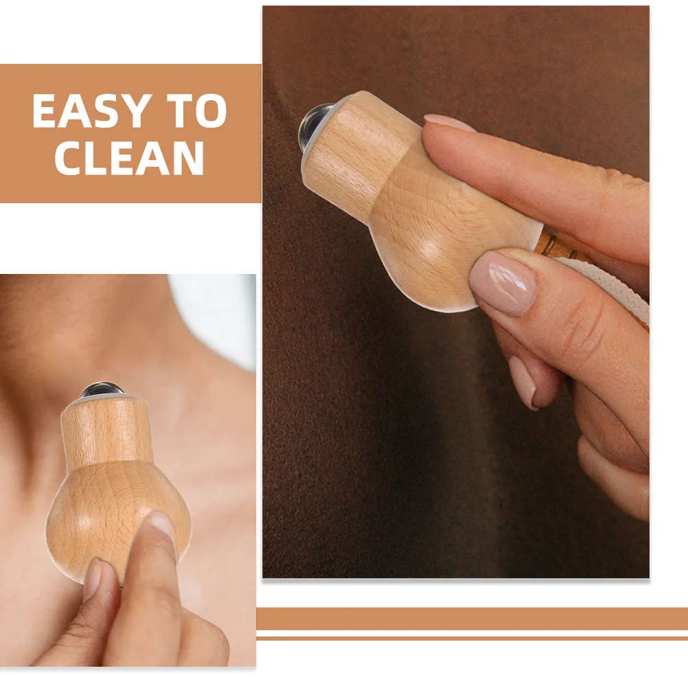 2 個電球ローラーフェイシャルマッサージローラー女性フェイスケアツールフェイスマッサージスキンケアツールフェイシャルマッサージャーアイローラー