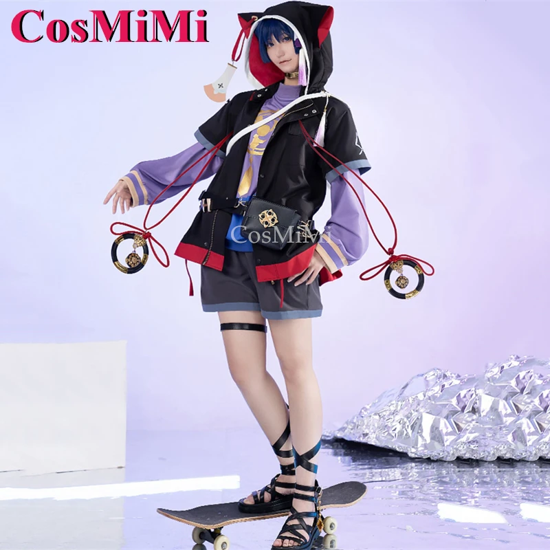 CosMiMi Scaramouche Cosplay Genshin Impact Costume Derivative Product Charge Cat Handsome Outfit Carnival Role Play Clothing New