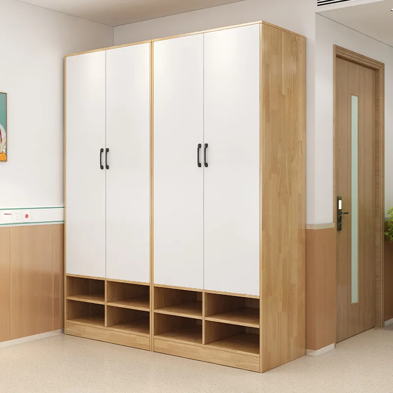 خزانة ملابس حديثة من الخشب الصلب لكبار السن بسعة كبيرة وتصميم موفر للمساحة لأثاث غرف النوم #2