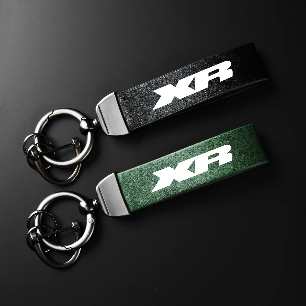 

For Honda XR230MOTARD XR 230 250 400 125 2005-2012 Holder Carbon Leather Keyring Motorcycle High-Grade leather Keychain