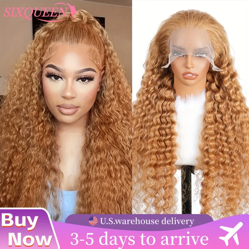 13x6 العسل شعر مستعار أشقر شعر الإنسان شعر بشري شفاف الدانتيل الباروكات الأمامية قبل قطعها مع شعر الطفل موجة عميقة 27 #   الباروكات الملونة