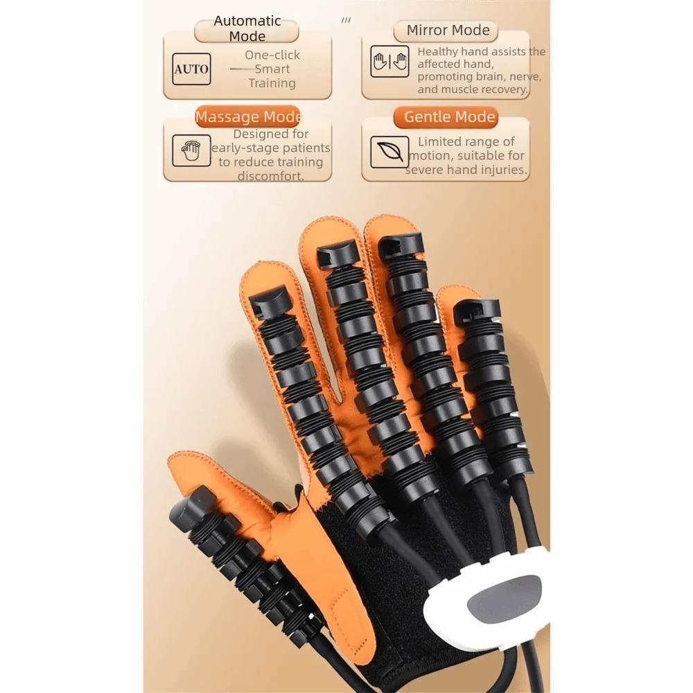 Five-Finger Rehabilitation Robot Gloves Portable Rechargeable Mirror Training Gloves Heated Adjustable Resistance Finger Trainer