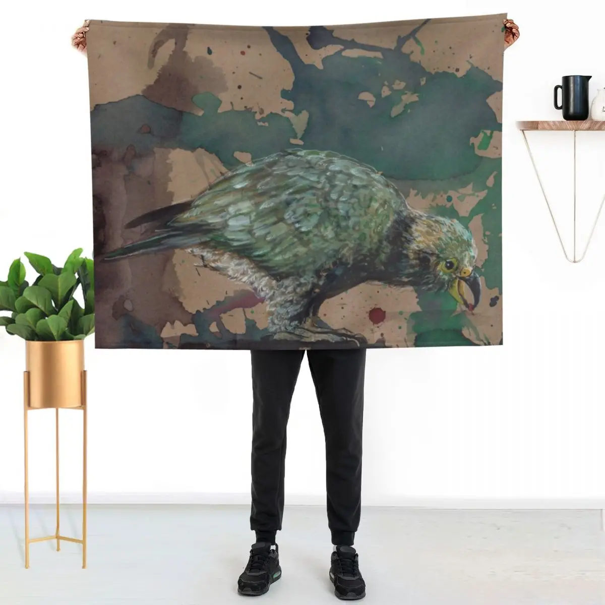 Kea bird Throw Blanket Decoratives Tourist for babies Multi-Purpose sofa bed Furrys Blankets