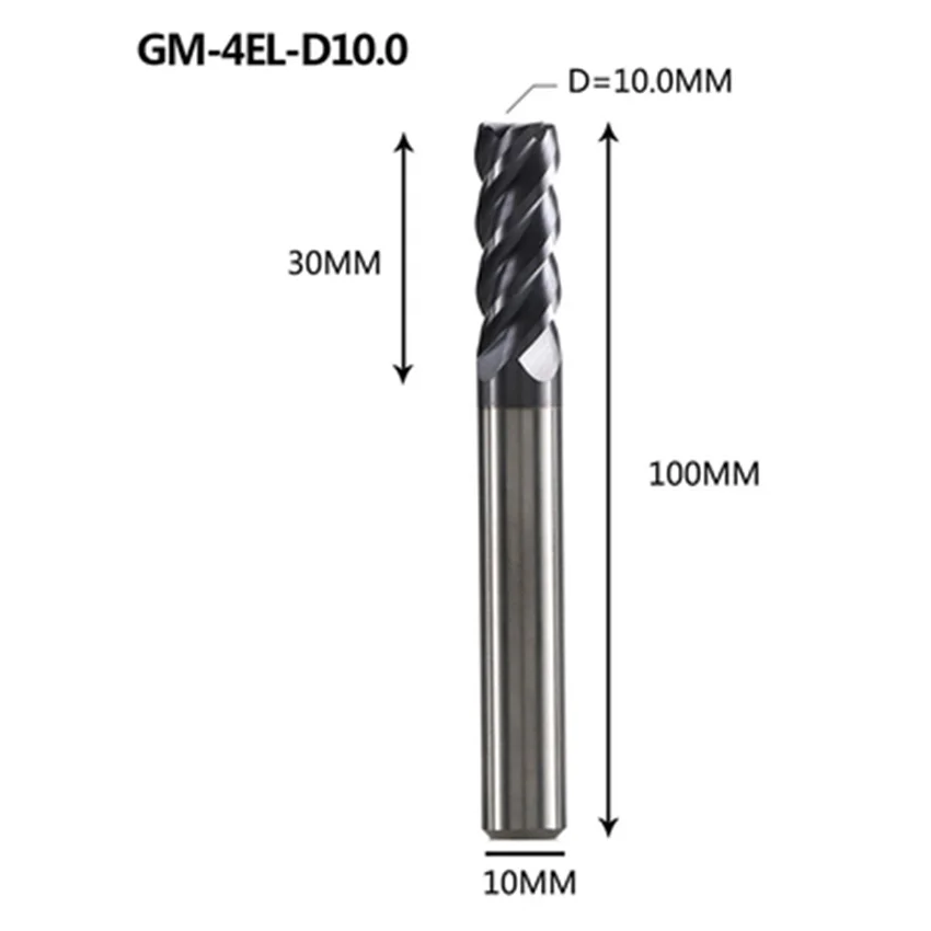 

ZCC.CT GM-4EL-D10.0/GM-4EL-D12.0/GM-4EL-D14.0/GM-4EL-D16.0/GM-4EL-D20.0 Four flutes Straight shank Long blade Flat end mills