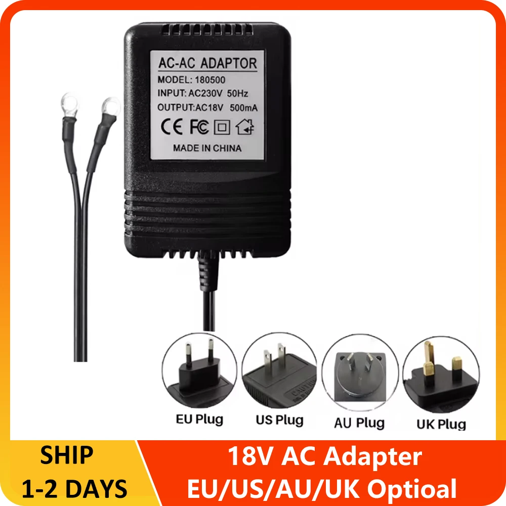 Adaptador de alimentação de campainha 18V AC 500mA 5M 16FT Cabo Comprimento 230V 120V Transformador Carregador Acessório Para Tuya Video Campainha Inteligente