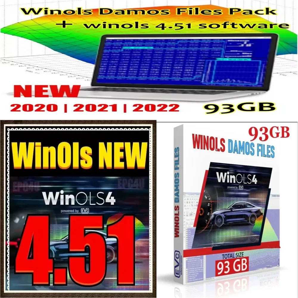 

Автомобильное программное обеспечение Winols 4.51 с 93 ГБ WINOLS DAMOS Big Archive Damos Mappacks BIG PACK Упаковка Чип-тюнинг Карты Все карты данных файл