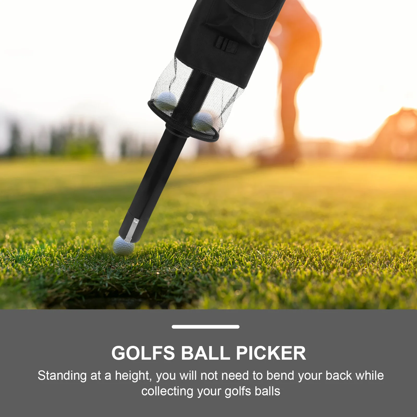 

Golfs Ball Picker Large Nylon Storage Holds 70 Balls Plastic Collector Bucket Pick Up Tubes Tool Golfer Training
