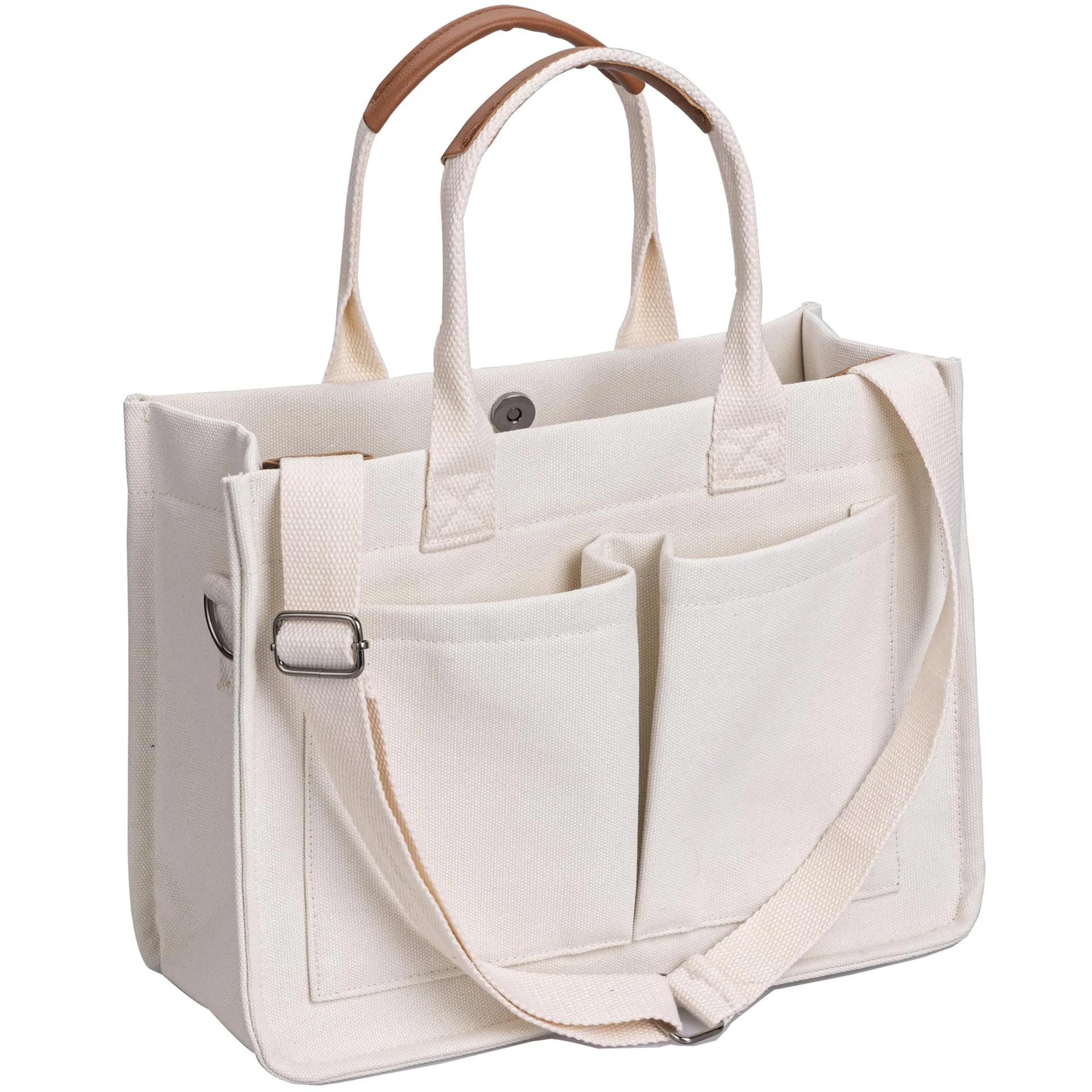 2026 Solid Fashion Women's Large Canvas Tote Handag Larger Capacity Laptop Crossbody Bag Mom Everyday Bag Top-Handle Bag