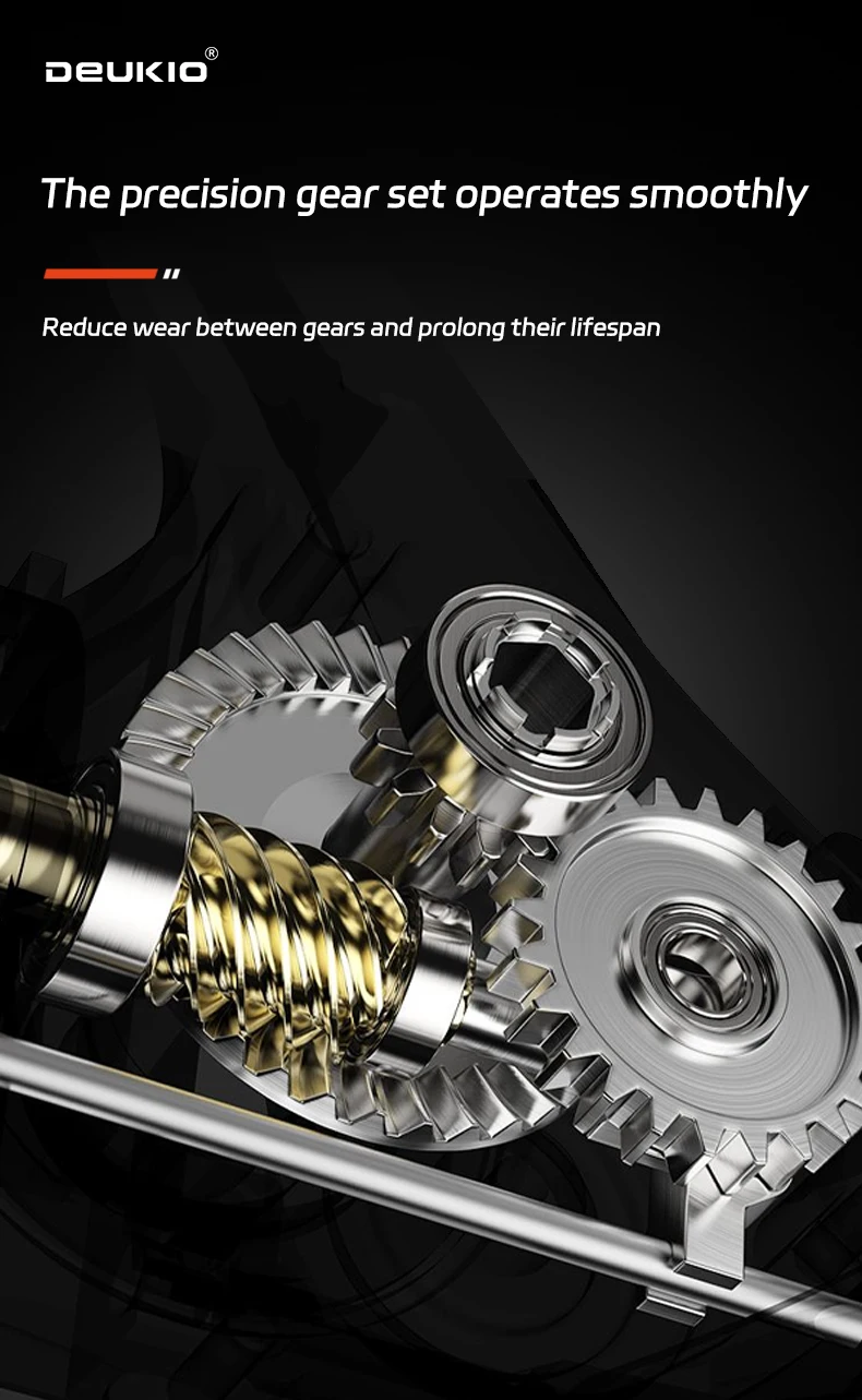 DEUKIO Spinnrolle 5.2:1 8KG Max. Bremskraft Metallflachspule für reibungsloses Auswerfen von Köderrollen für Barsch, Hecht, Zander – Detail 6