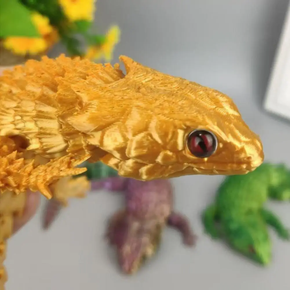 Action Figure 3d Lizard Simulation Model Realistic Action Toy Vibrant Color Desktop Decor Fidget Toy Photography Prop Study