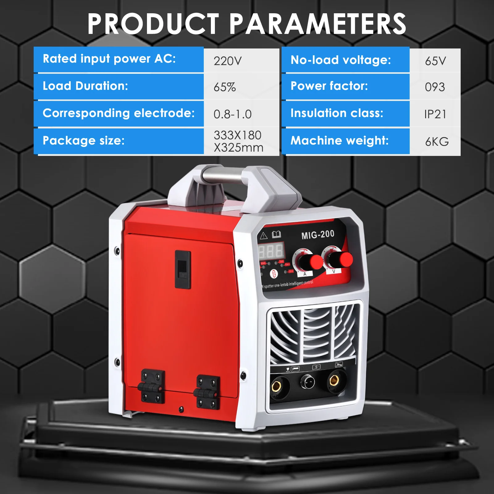 3-in-1 Digital ARC MIG TIG Welding Machine IGBT inverter Welder Gas No Gas Soldering for welding carbon Steel, iron, metals