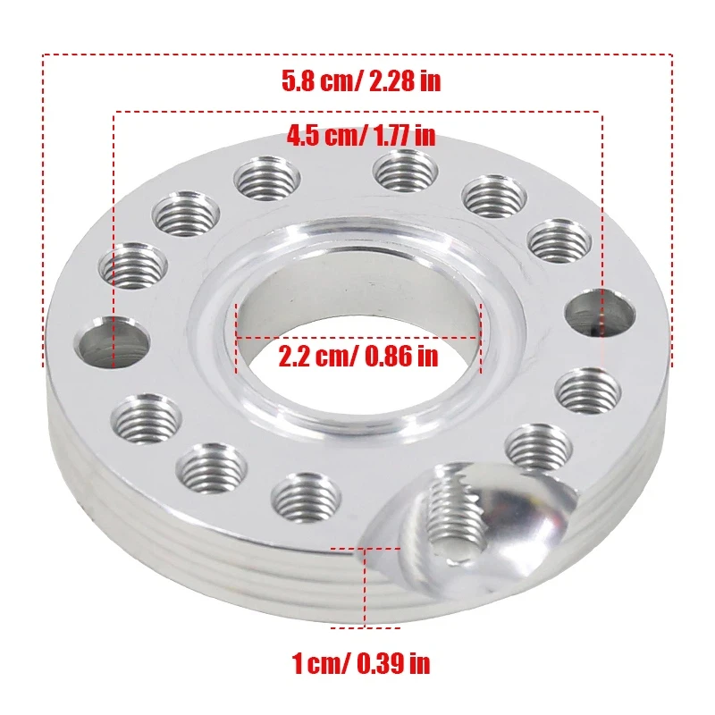 Motorcycle CNC Carb Carburetor Inlet Manifold Adjuster Universal Flange Spinner Plate Adaptor For Honda  ATV Etc