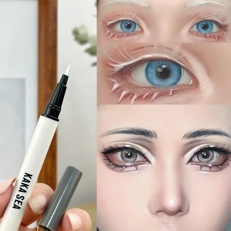 Matte White Eyeliner Liquid Pen Lying Silkworm Pencil Brighten Eye Corners Lasting Waterproof Pigment Cosplay Eyeshadow Makeup