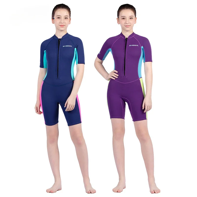 New Arrival Teen Girls Wetsuit 2.5MM Thick Neoprene Diving Suit for Surfing Snorkeling Swimming