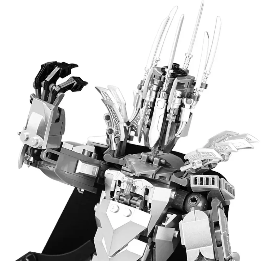 6007 Model Mrocznego Pana 879 Elementów Zły Czarodziej z Efektami Świetlnymi Fantazyjny Model Bitewny Zestaw do Samodzielnego Montażu Zabawka