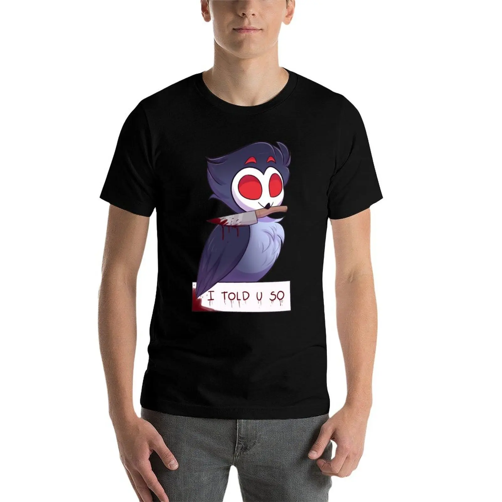 Owl Stolas bloody warning T-Shirt man t shirts graphic man t shirts high quality luxury brand man t shirt graphic T-shirt view 3