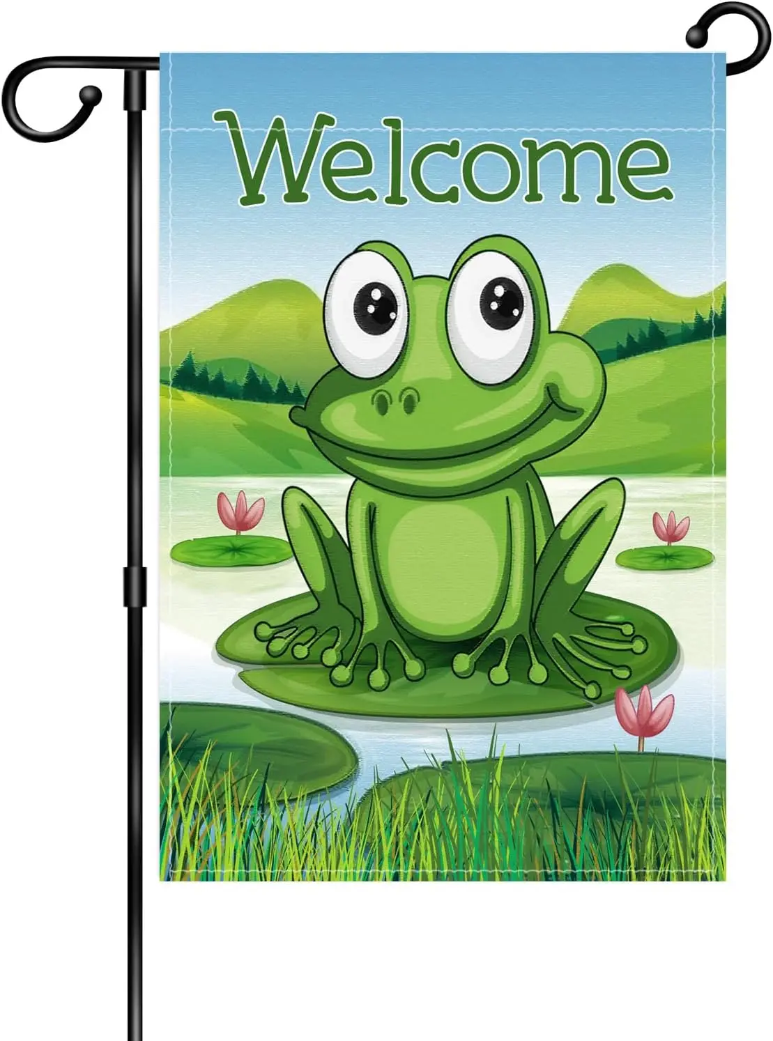 WHPCT Welcome Garden Flag,Welcome Spring Summer Garden Flag,Welcome To Our Pad House Flags Double Sided Outdoor Flags