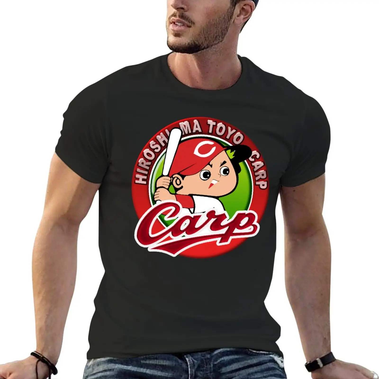 

Hiroshima Toyo Carp T-Shirt plus sizes blue archive kawaii clothes summer clothes T-shirts for men cotton