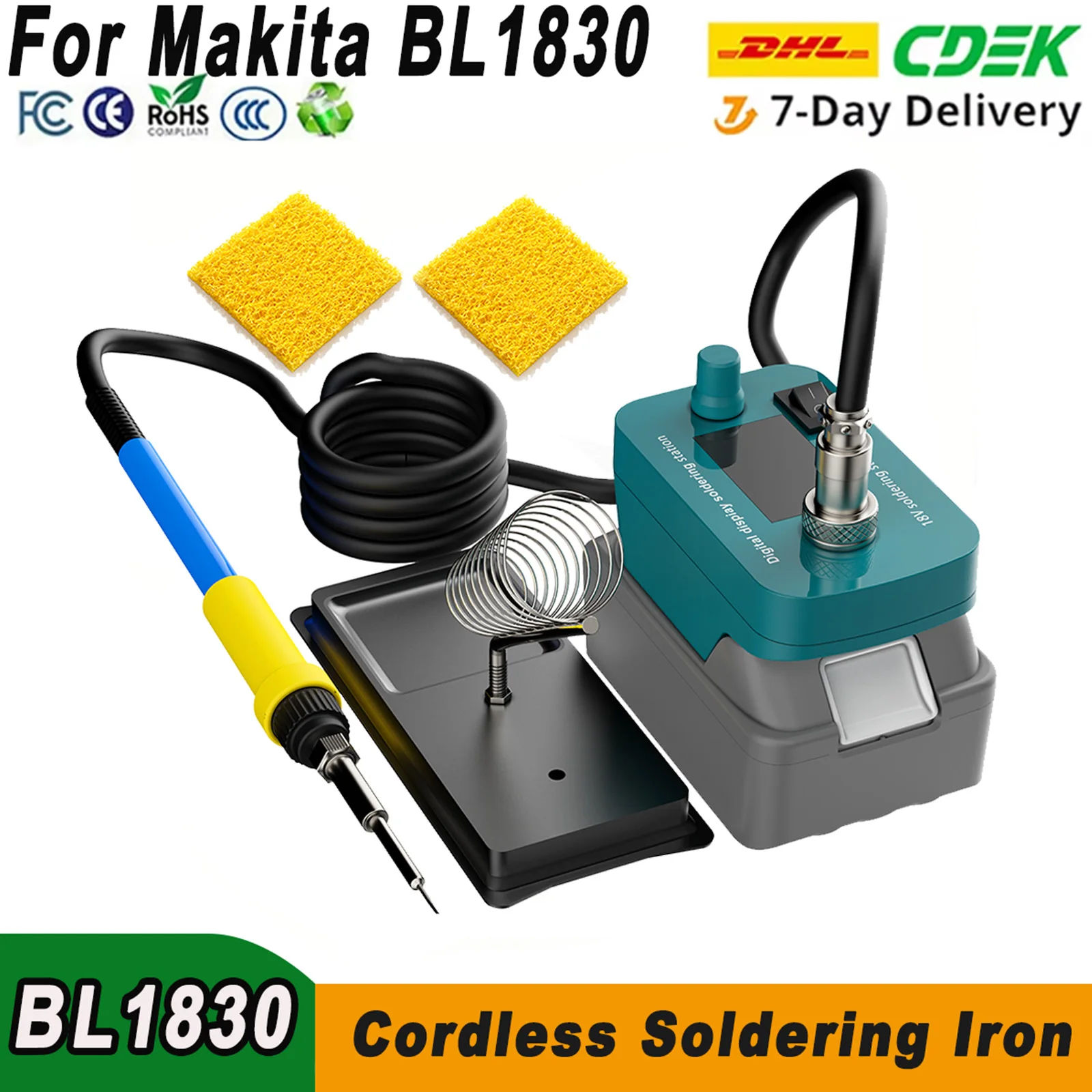 

Cordless Soldering Iron Machine Tool For Makita BL1830 18V Battery BL1840 BL1850 BL1860 Battery 60W For DIY PCB Soldering Tool