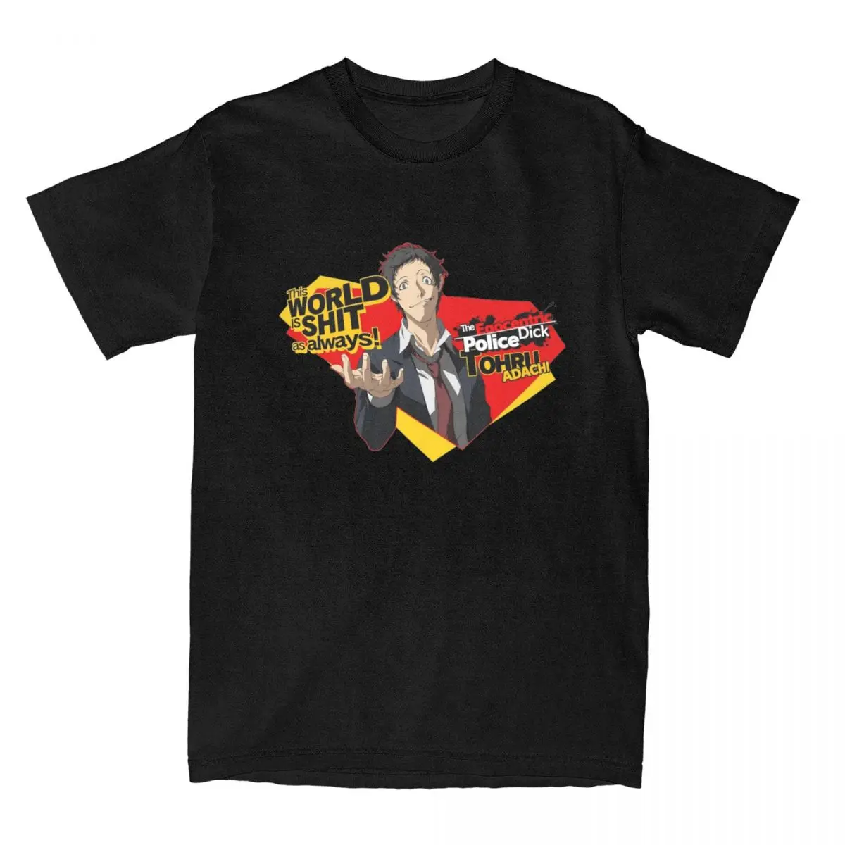 Men Women Game Persona 4 Tohru Adachi Gaming Graphic T Shirt Merchandise Funny 100% Cotton gamer T Shirt Tee Clothes Gift Idea