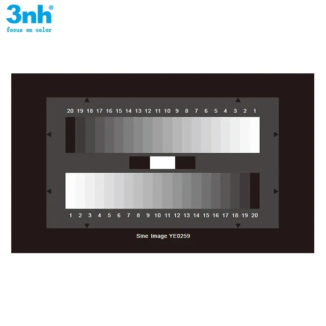 

2026 YE0259 20 Steps Grayscale Chart Transparent test Card with Material Film and Glass
