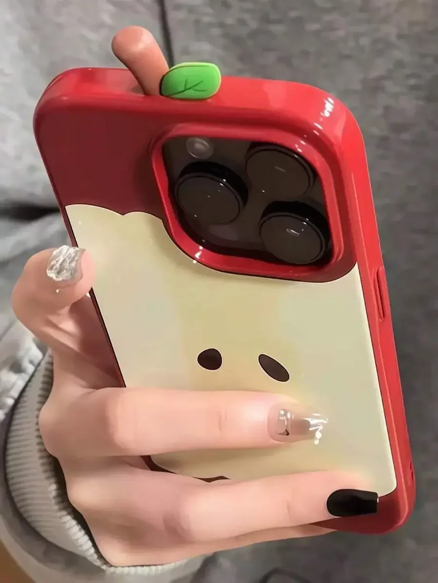 3D Apple Core Design Phone Case Compatible With IPhone 16, IPhone 15 Pro Max, IPhone 14 Pro, IPhone 13, IPhone 12, IPhone 11, IP