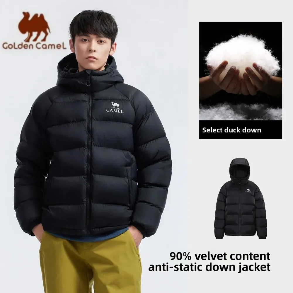 

GOLDEN CAMEL Outdoor Down Jackets Unisex Women's Winter Coats High-loft Windproof Warm Duck Down Padding Puffer Jacket Camping