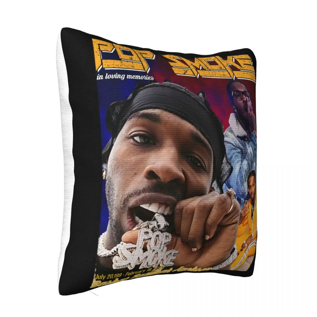 Pop Smoke Atmungsaktives Inspired Rap Hip Hop R&B Rapper Music Regular Size M'3Xl Women Men Pillow Case