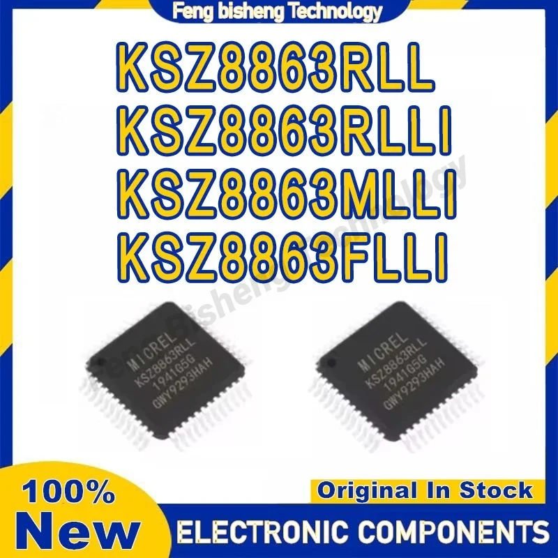 KSZ8863FLLI KSZ8863RLL KSZ8863RLLI KSZ8863MLLI KSZ8863 KSZ IC 칩 CPLD FPGA LQFP-48 100%, 오리지널 재고 신제품