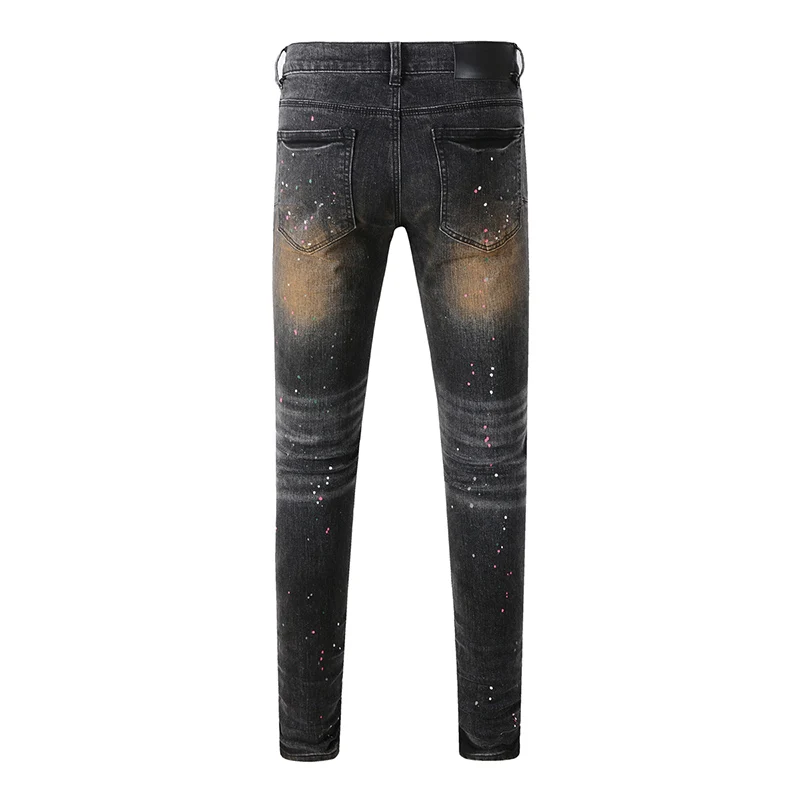 Color 9109 The Best Sellers Men's Quality Distressed Skinny Ripped Jeans Pants