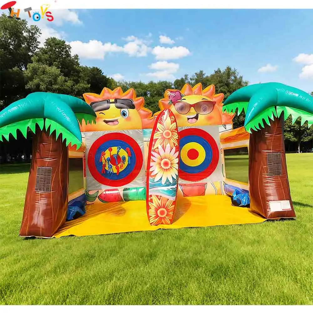 Fast Shipping 4.5x3m Sunflower Darts Inflatable Carnival Games Outdoor Inflatable Dart Board Sport Games