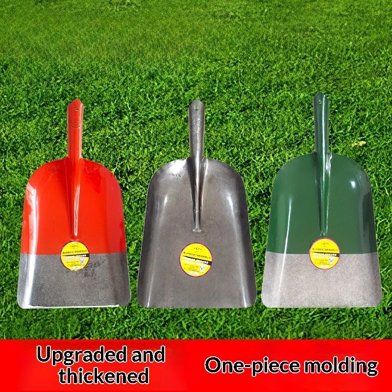 Large Size Manganese Steel Shovel Thickened Flat Head Spade for Soil And Waste Digging with Handle Farm Use Shovel