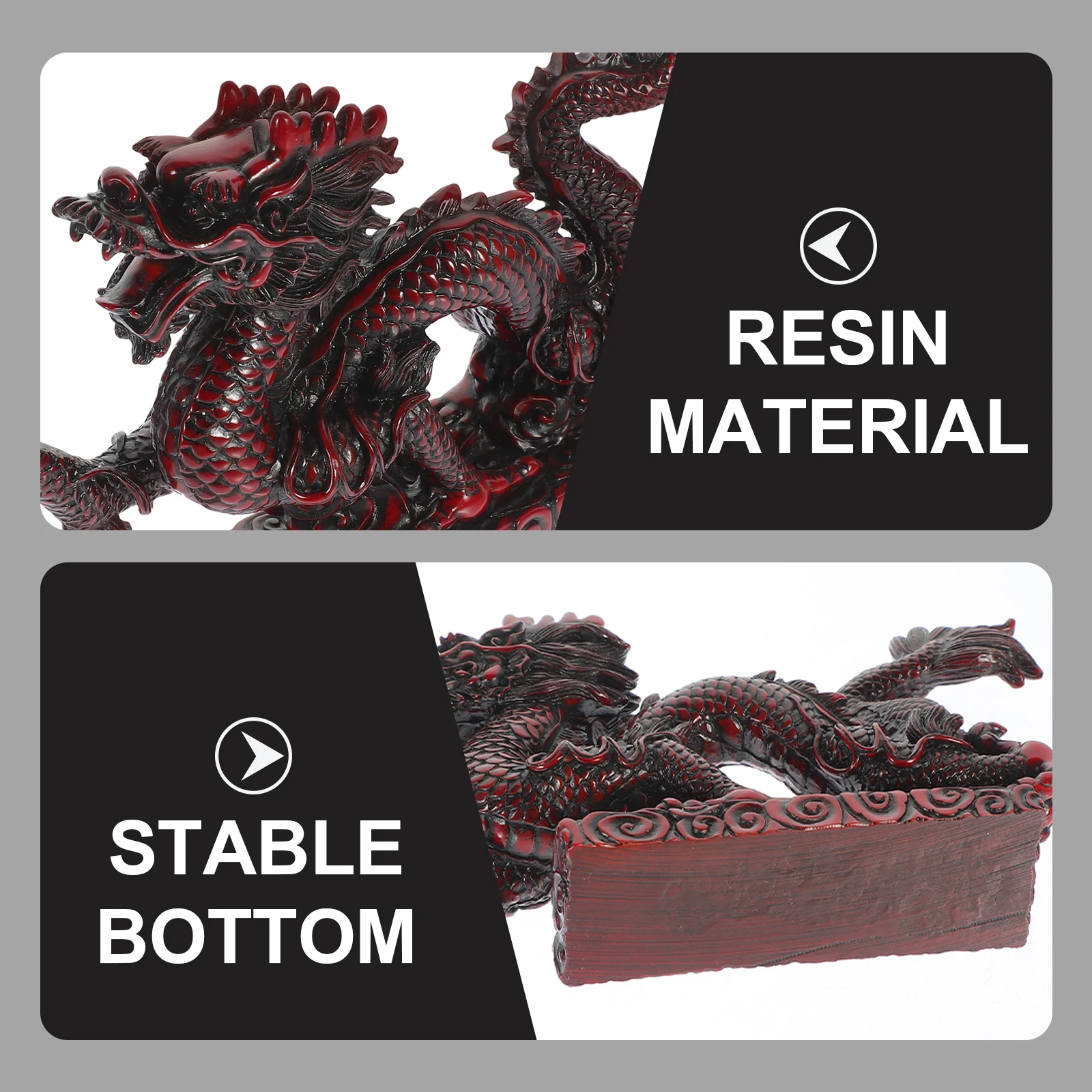 

Resin Dragon Statue Decorative Resin Craft Indoor Desktop Ornament Chinese Dragon Decor Good Luck Prosperity Animal Decor