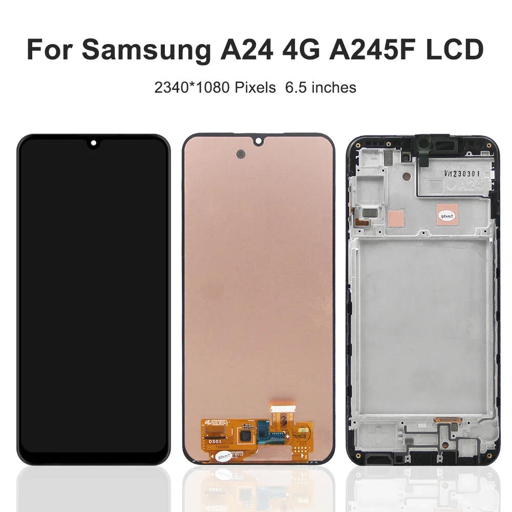 A24 4G 6.5\'\'For Samsung For  A24 A245 A245F A245M A245N LCD Display Touch Screen Digitizer Assembly Replacement